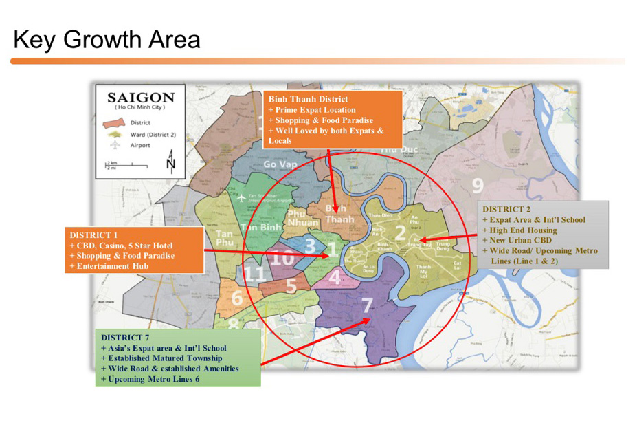 Bản đồ vị trí Sunwah Pearl - key growth area