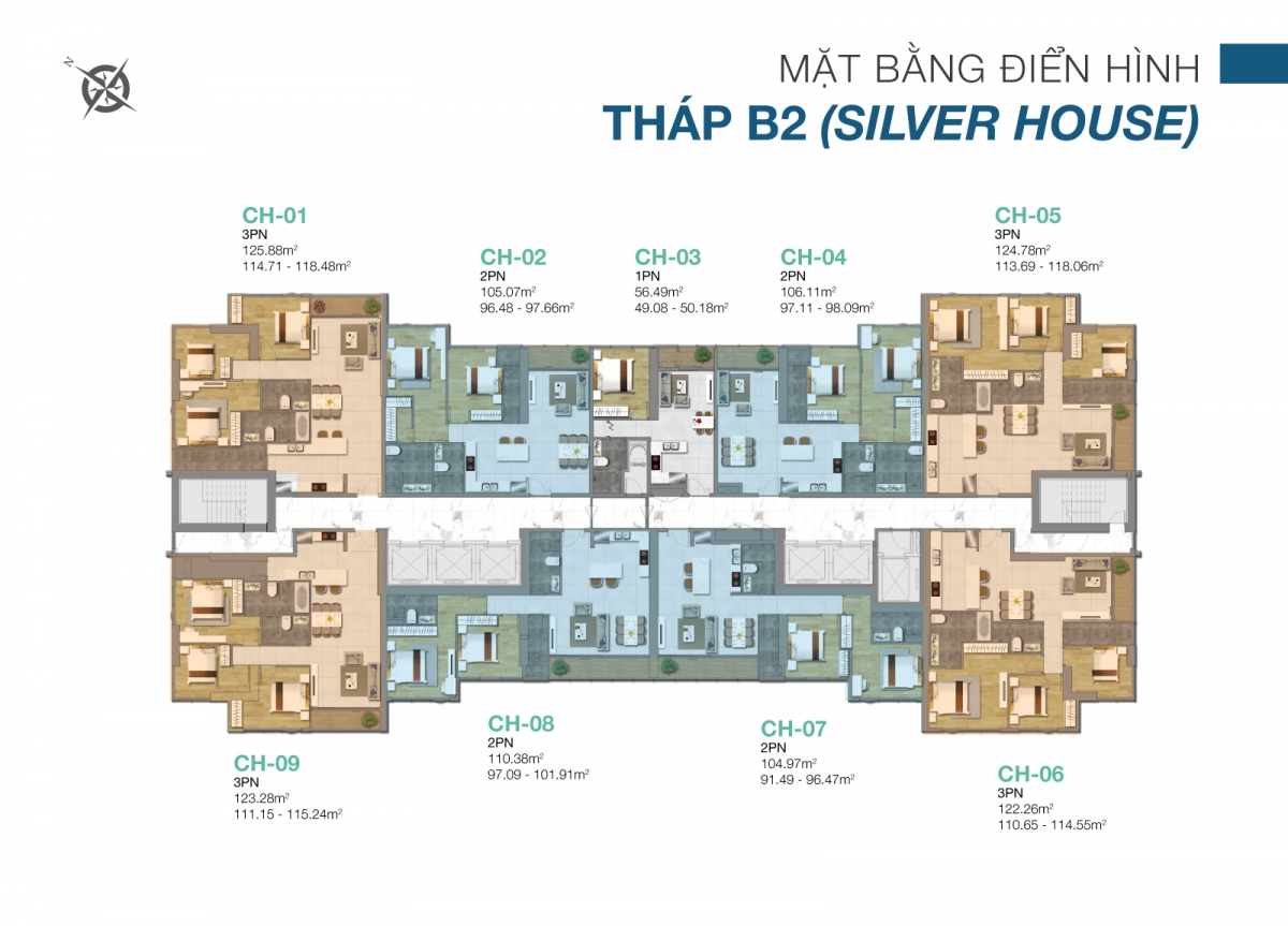 Sunwah Pearl - Silver House B2 Floor plan layout